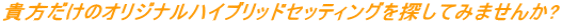 �M�������̃I���W�i���n�C�u���b�h�Z�b�e�B���O��T���Ă݂܂���?