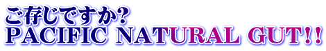 ご存じですか? PACIFIC NATURAL GUT!!