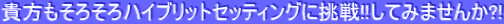 �M�������낻��n�C�u���b�g�Z�b�e�B���O�ɒ���!!���Ă݂܂���?!