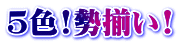 5色!勢揃い!