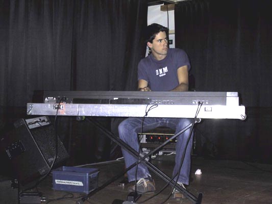 Sam Lakeman playing keyboard